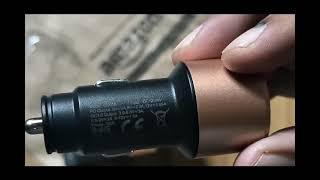 UNBOXING Duracell 38W Fast Car Charger Adapter#car charger 2023#best car charger 2022