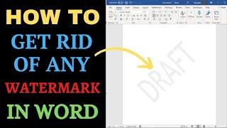 Two simple tricks to remove any watermark in Word document