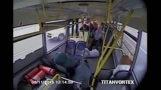 funny bus crash