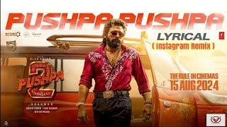 PUSHPA PUSHPA (Instagram Remix)-Pushpa 2 The Rule | Allu Arjun |Sukumar |Rashmika |Mika,Nakash