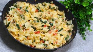 Better than spinach: Creamy chard pasta with cream sauce! This recipe will make you love chard!