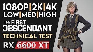 The First Descendant Technical Test | RX 6600 XT | ALL SETTINGS | 1080p - 1440p - 2160p 4K