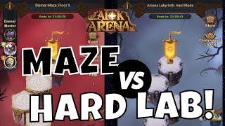 DISMAL MAZE VS HARD MODE LAB WHICH YIELD MORE? [AFK ARENA]