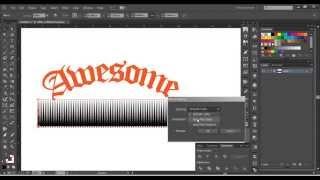 Adobe Illustrator - Text Effect: Halftone Line Effects