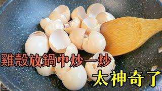 家裡的雞蛋殼不要扔了，村民把它放鍋中炒一炒，作用真的太厲害了，快來學一學
