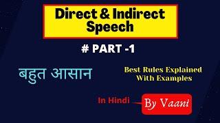 Direct and Indirect Speech In English | Narration | Rules | PART - 1