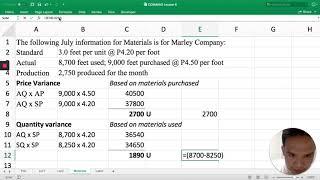 Standard Costing Pt 1 - Materials and Labor Variances