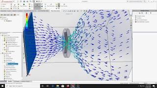 SOLIDWORKS FLUID FLOW SIMULATION WITH ROTATING REGION.