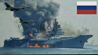 Bad day! Russia's Only Aircraft Carrier Explodes After Top US F-16 Pilot Drops 40,000 Pound BOMB