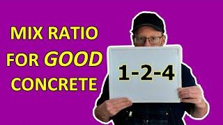 Mix Ratio For Good Concrete