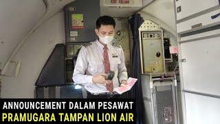 Pramugara Ganteng Lion Air Membacakan Announcement dalam Pesawat Boeing 737 Banjarmasin - Surabaya