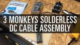 Assembly of 3 Monkeys Solderless DC 2.1mm Power Cable