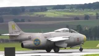 SAAB J29 Tunnan displays at the Leuchars Airshow 2010