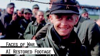 Prisoners of War: Wehrmacht Soldiers in U.S.Captivity | Faces of War (AI restored footage)