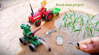 Deisel engine water pump and mini tractor | Rural mini science project