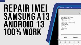 Cara Repair IMEI Samsung A13 SM-A137F U1 Android 13