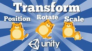 How to control Transform Position Rotation and Scale options of game object with C# script in Unity?