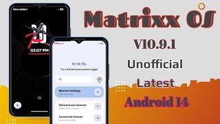 Project Matrixx OS Android 14 ! Best Custom rom for redmi 8 ! Mi439