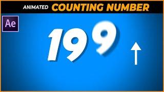 Animating Numbers Counting Up |After Effect Tutorial