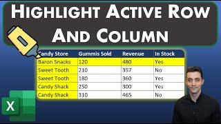 Excel Tips - Automatically Highlight Active Row and Column | Based on Cell Selection