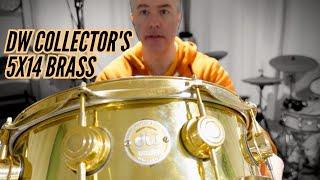 DW Collector's 5x14 Brass Snare With Gold Hardware