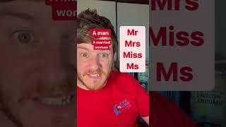 Mr Mrs Miss Ms | What's the Difference | British English