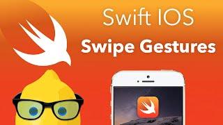 Swift IOS Tutorial Swipe Gestures - XCode 6 IOS 8 Geeky Lemon Development