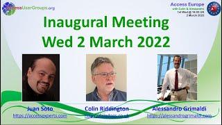 AEU1: Access Europe - Inaugural Meeting - Colin Riddington & Alessandro Grimaldi