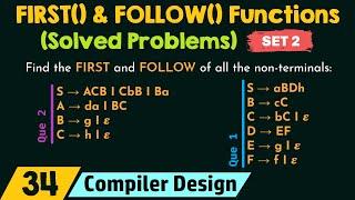 FIRST() and FOLLOW() Functions – Solved Problems (Set 2)