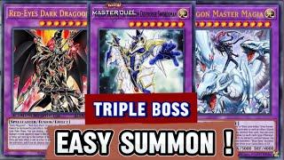 Easiest way to summon DRAGOON BUSTER MAGIA , Triple BOSS Deck Crushing Meta [Master Duel]