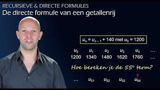 De directe formule van een getallenrij - Rijen en veranderingen (vwo A) - WiskundeAcademie