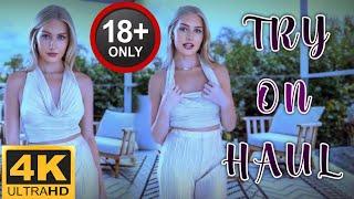 4K Transparent Bodysuit clothes Try-On Haul at home | see through fabric review | try on haul today