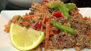 Couscous with ground meat / One pot meal / Chana's Creations