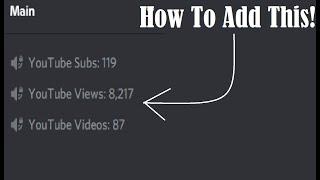 Discord: How to add Youtube Stats to a Discord Server