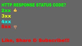 Interview Question | HTTP response status codes