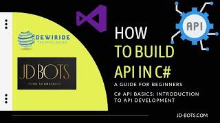 Build your first REST API in C# .NET | Programming Tutorial for Complete Beginner