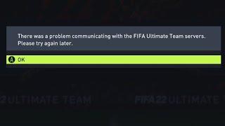 How to fix there was an error communicating with the fifa ultimate team servers