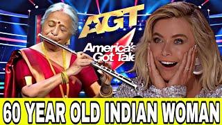 60-Year-Old Indian Woman's Emotional Flute Performance Leaves AGT Judges in Tears!