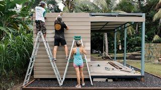 #9 North Bali House Build // Finalising the Workshop Roof & Wall Paneling - BUILDING IN BALI