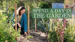 Garden With MeAdding Compost to the Garden Beds, Harvesting Spinach, Planting Veg & Flower Harvest