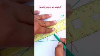 How to bisect an angle ?