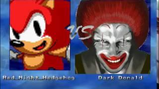 MUGEN: Red_Night_Hedgehog 12P V.S. K-Dark Donald 12P