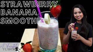 STRAWBERRY BANANA SMOOTHIE | Only 4 Ingredients