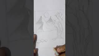 How to draw a drought landscape easily using pencil for beginners.