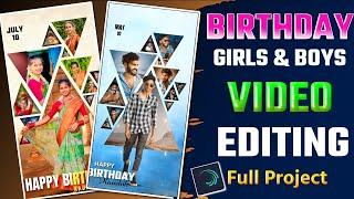 girl's birthday status video & boy birthday status video editing tutoria alight motion 2024