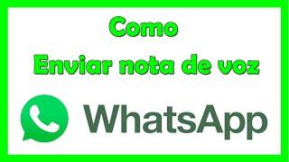 Como mandar una nota de voz por WhatsApp