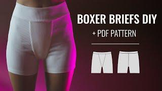 Boxer briefs sewing tutorial. PDF sewing pattern women’s boxer briefs.