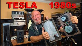 1980s Vintage TESLA ARS 8108.54 SPEAKERS - Tesla ARO 4508 - Tesla ARV 168 Tweeter