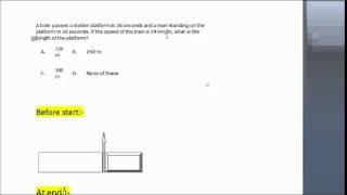 calculate length  of the platform with standing man and train cross him with mathematics tricks