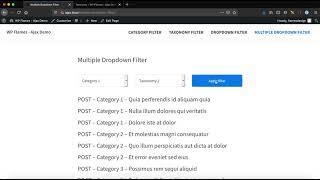 Multiple Dropdown Ajax Filter for WordPress Taxonomies